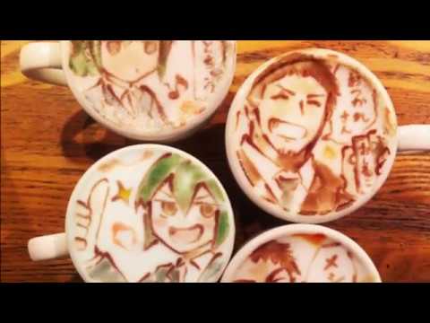 ラテアート【先輩がうざい後輩の話 Ver.スタンプ】