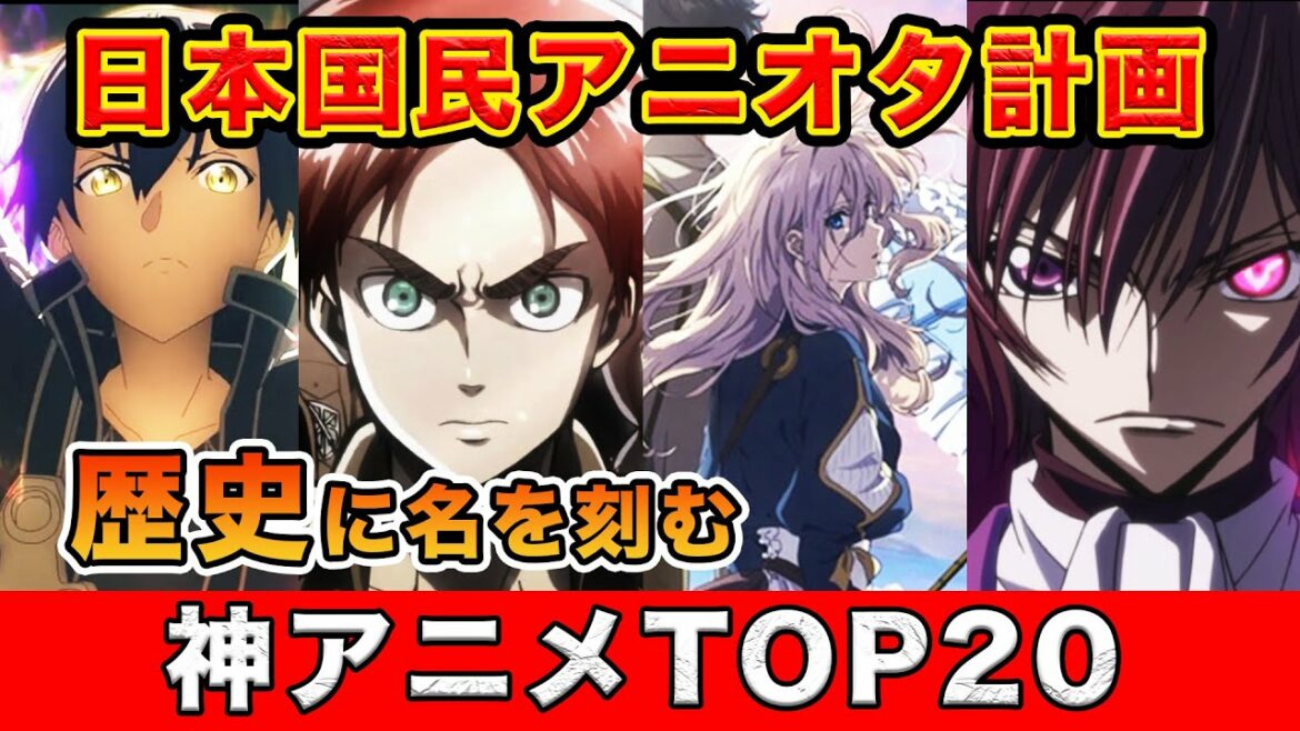 【おすすめアニメランキング】第1回・日本国民アニオタ計画!最強神アニメTOP20