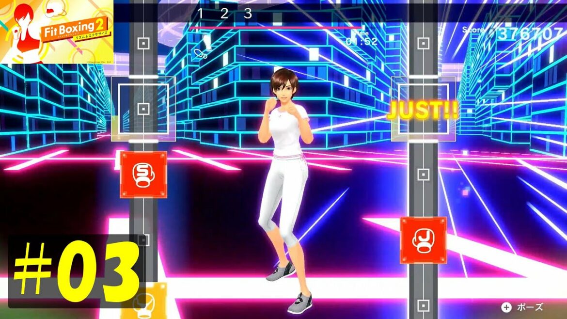 【フィットボクシング2 #03】インストラクターをリンさんに変更し、今日も引き続き体力強化40分コースをプレイする