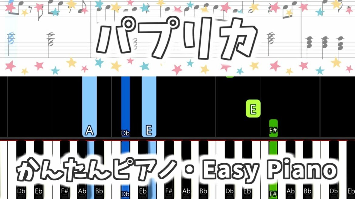 【簡単ピアノ楽譜】パプリカ – Foorin (練習用) / 米津玄師 / Paprika – Yonezu Kenshi | Easy Piano Tutorial