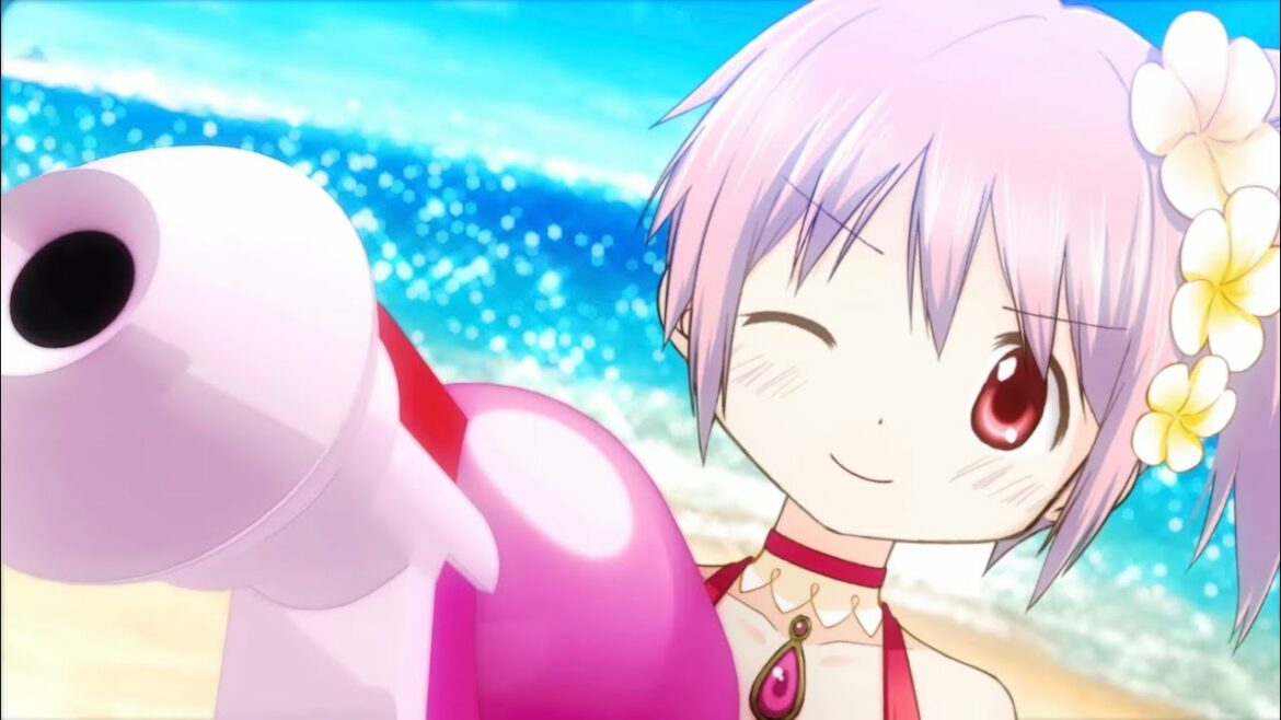 【マギレコ】 鹿目まどか 水着ver. 変身シーン 自己紹介 【マギアレコード 魔法少女まどかマギカ外伝】