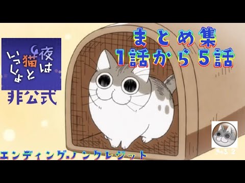 夜は猫といっしょ 【第1夜から第5夜まとめ】 EDテーマ ノンクレジット。  きゅる×2【非公式】  #夜は猫といっしょ  #キュルガ  #アニメ