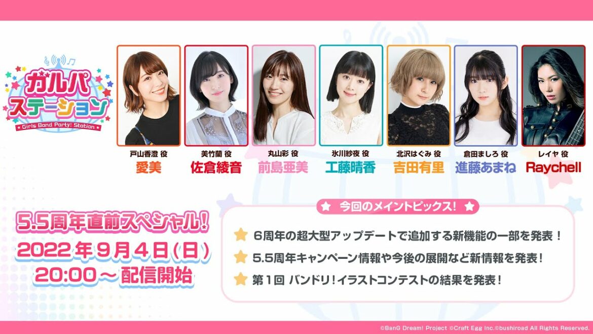 ガルパステーション【5.5周年直前スペシャル!】6周年の超大型アップデートで追加する新機能の一部や、5.5周年キャンペーン情報や今後の展開など新情報を発表!