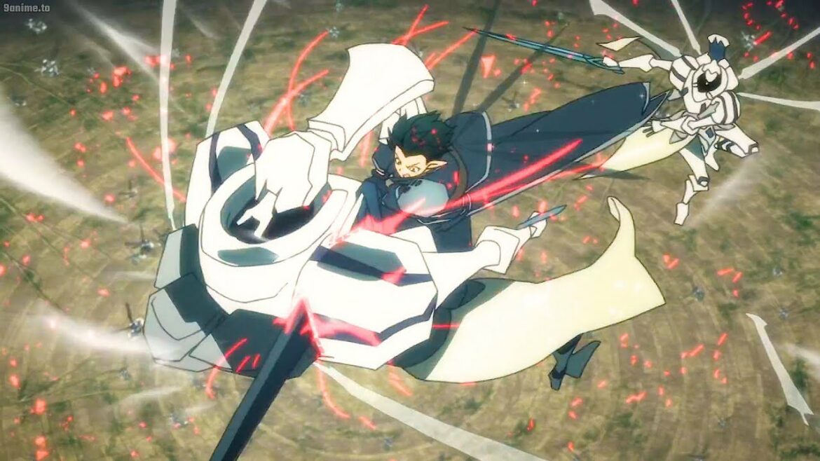 ソードアートオンライン – 和人はアスナへの愛の力でガーディアンナイツを必死に一掃する, Kazuto frantically sweeps thousands of guardian knights