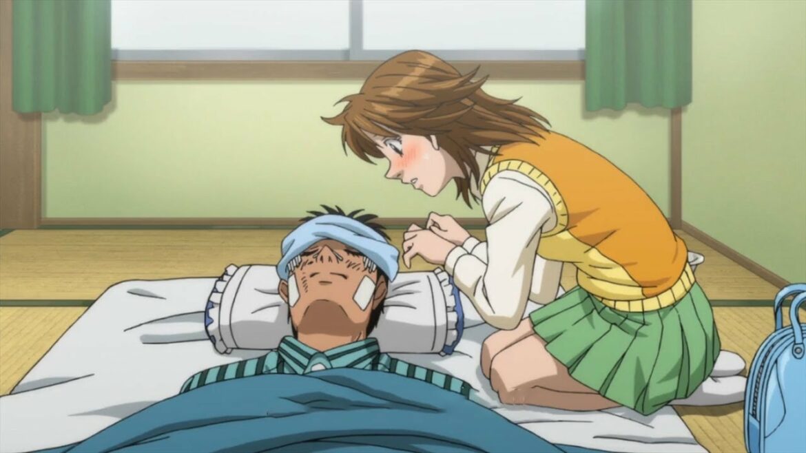 はじめの一歩 -Champion Road #57 | 試合でのケガを癒やすべく家で療養する一歩の元に板垣の妹、菜々子がお見舞いにやってくる。そして……。 !!