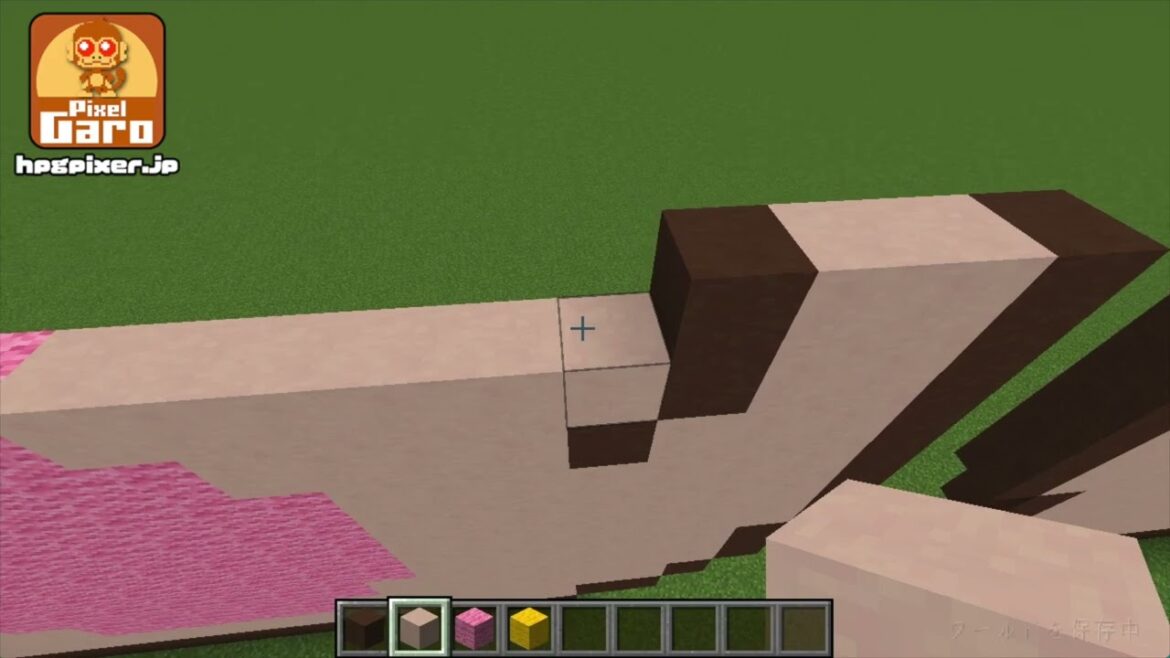 【ドット絵 マイクラ】うめぼし(アニメ「ちみも」)をマインクラフトで作ってみた