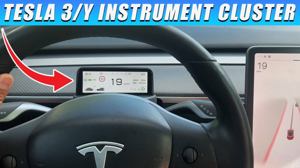 NEW Instrument Cluster HUD Display For Tesla Model 3/Y – BEST Looking One Yet!