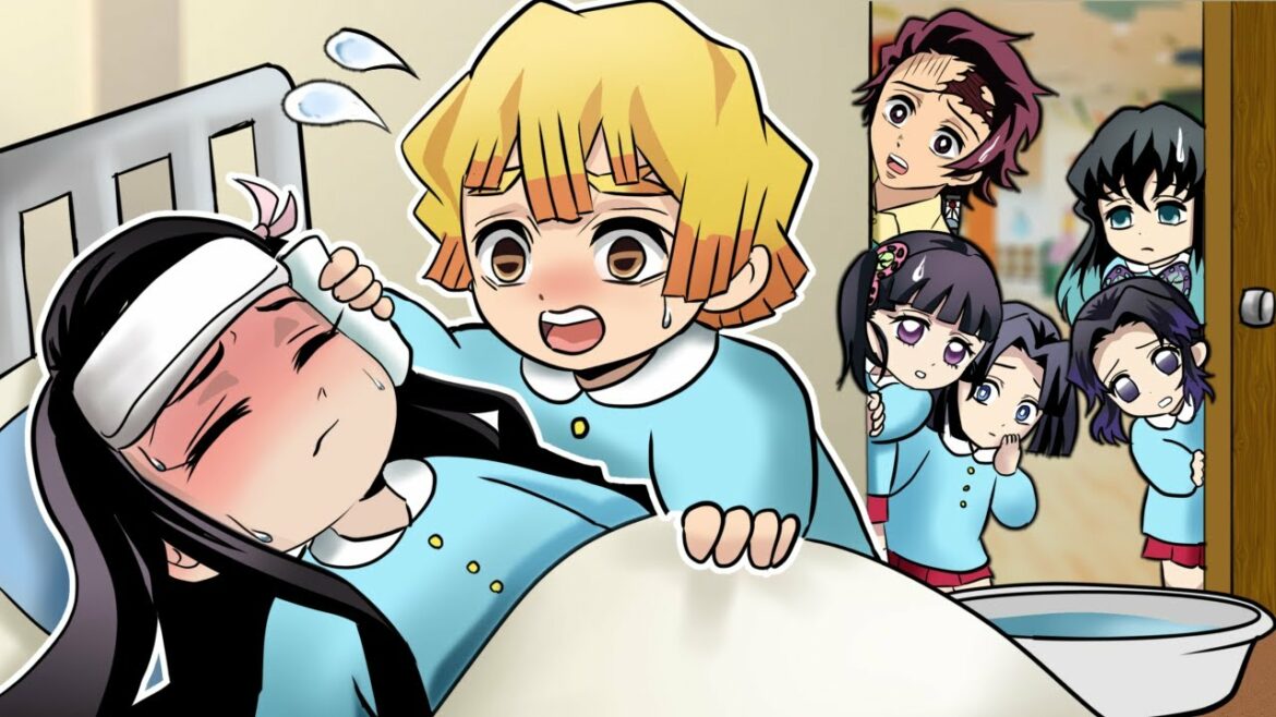 【キメツ幼稚園】風邪を引いてしまった禰豆子を看病する善逸がイケメンすぎ【炭治郎/カナヲ/炭カナ/きめつのやいば/アニメ2期/遊郭編/声真似】