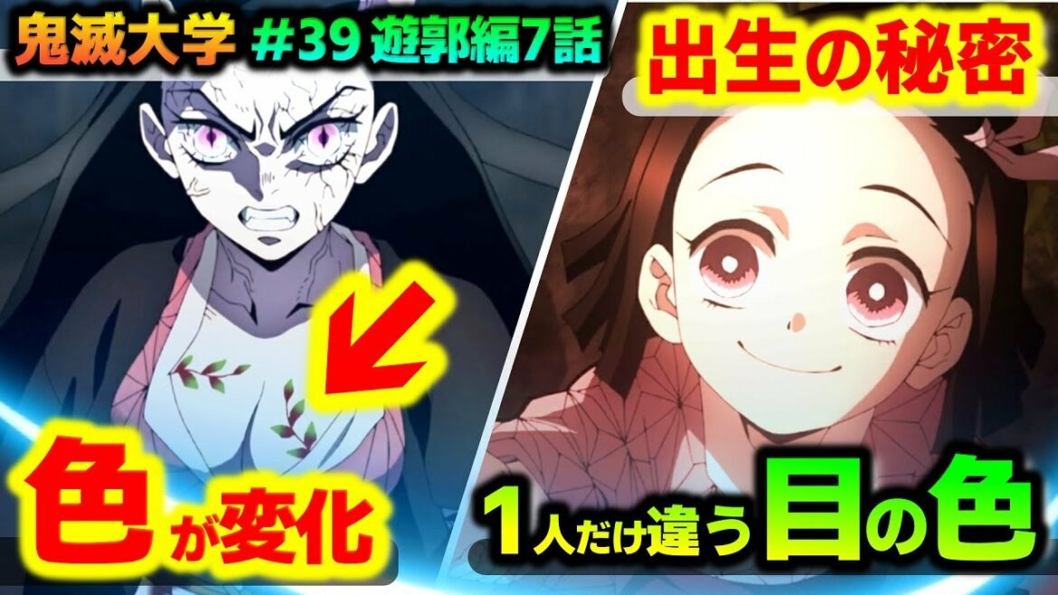 【鬼滅の刃・遊郭編7話】アニメだから分かる “葉の色の変化” の理由に感動…!兄妹で禰豆子だけが目の色が違う理由!アニオリ全て解説!!(宇髄天元/妓夫太郎/堕姫/禰豆子/鬼滅大学)