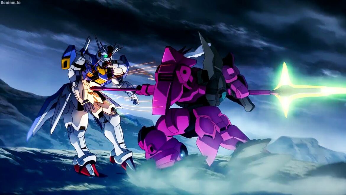 スレッタがガンダムアエリアを使ってエランを倒し、世界に衝撃を与えた, Suletta used Gundam Aeria to defeat Elan – 機動戦士ガンダム 水星の魔女