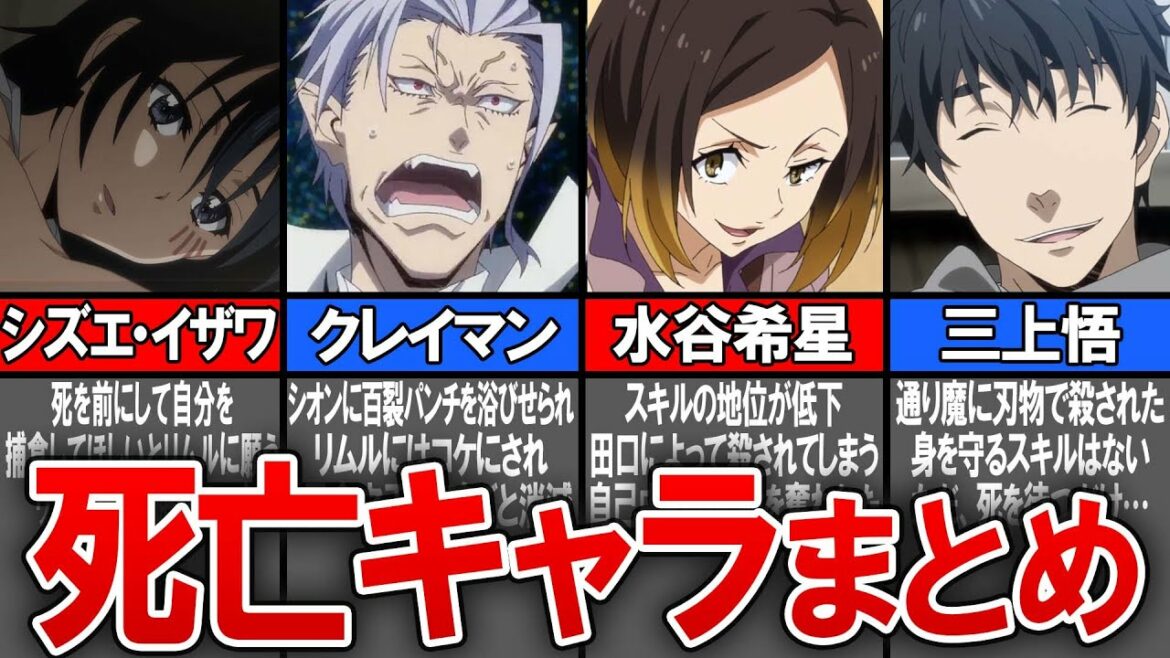 【転スラ】死亡キャラまとめ【転生したらスライムだった件(てんすら)】【考察/感想】