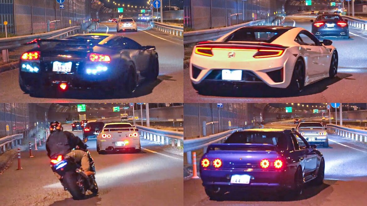 【爆音イキリダッシュ‼️スーパーカー.NSX.アメ車.バイクなど】ナイトミーティング 京9 キョウナイト