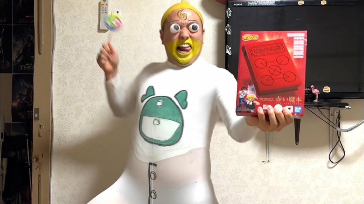 赤い魔本を手に入れたキャンチョメ
