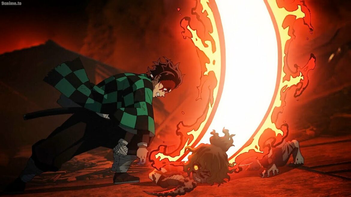 鬼滅の刃 | 炭治郎は、チームメイトが彼に敗れたのを目撃した後、妓夫太郎の首をかしげた, Tanjirou cut off Gyutaro's head because he insulted him