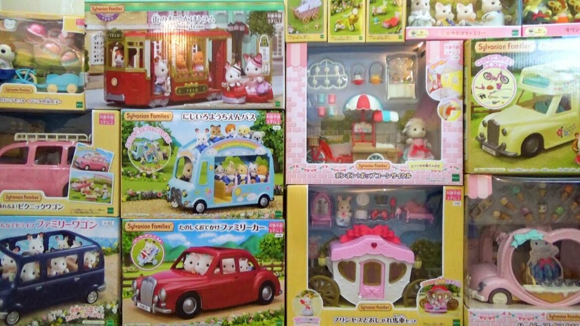 シルバニアファミリーの「色々な乗り物」を開封して遊ぼう♪ワゴンカーやバスなど