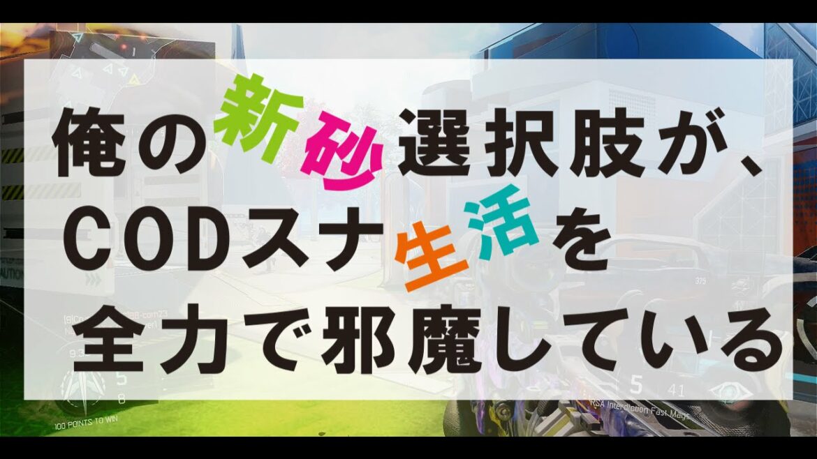 俺の新砂選択肢が、CODスナ生活を全力で邪魔している