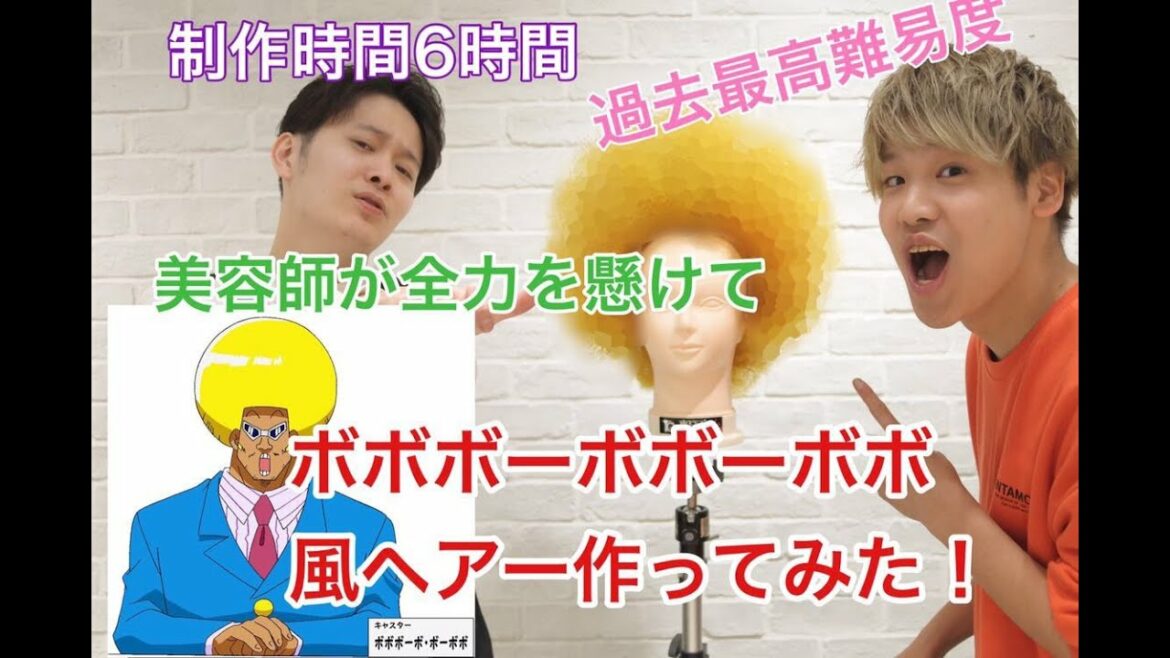 ボボボーボボーボボ風ヘアーを美容師が全力で再現してみた!