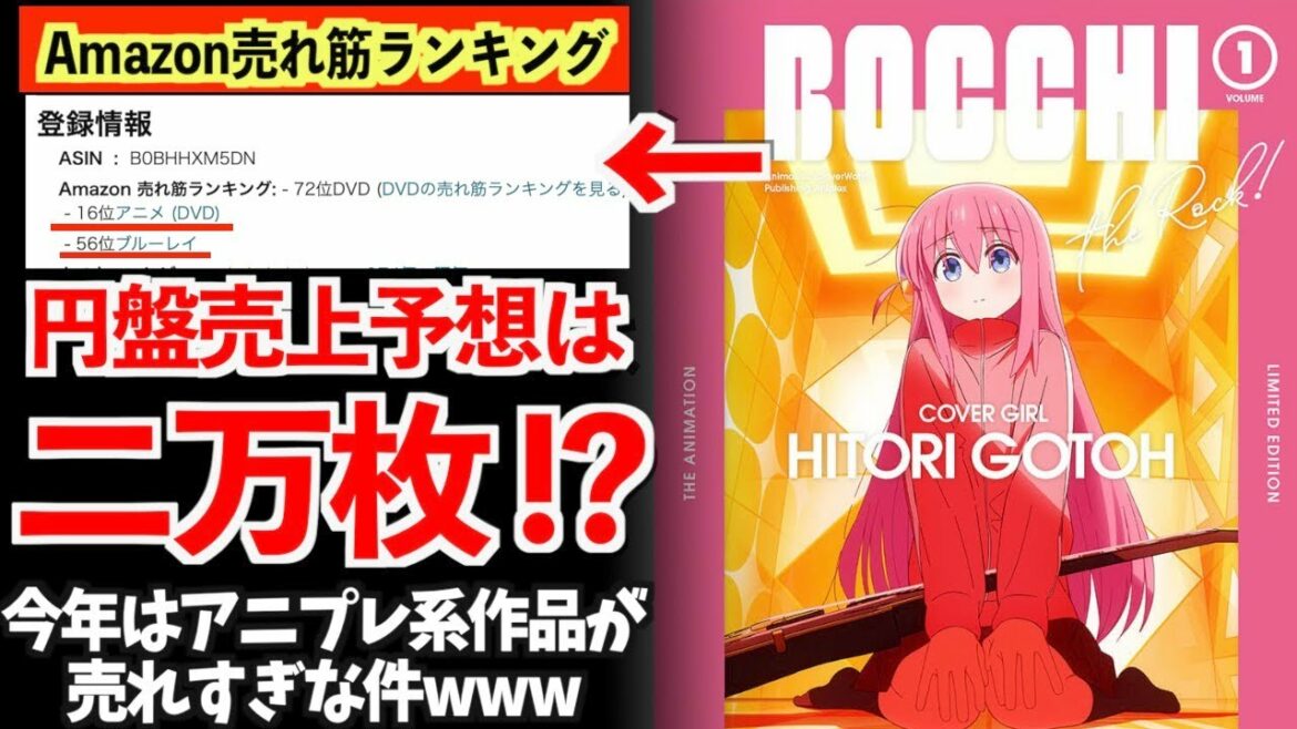【最強】ぼっち・ざ・ろっく!円盤凄すぎる。今年放送したアニプレックスのアニメが無双しすぎな件www【円盤エグい】【ぼっち・ざ・ろっく!】
