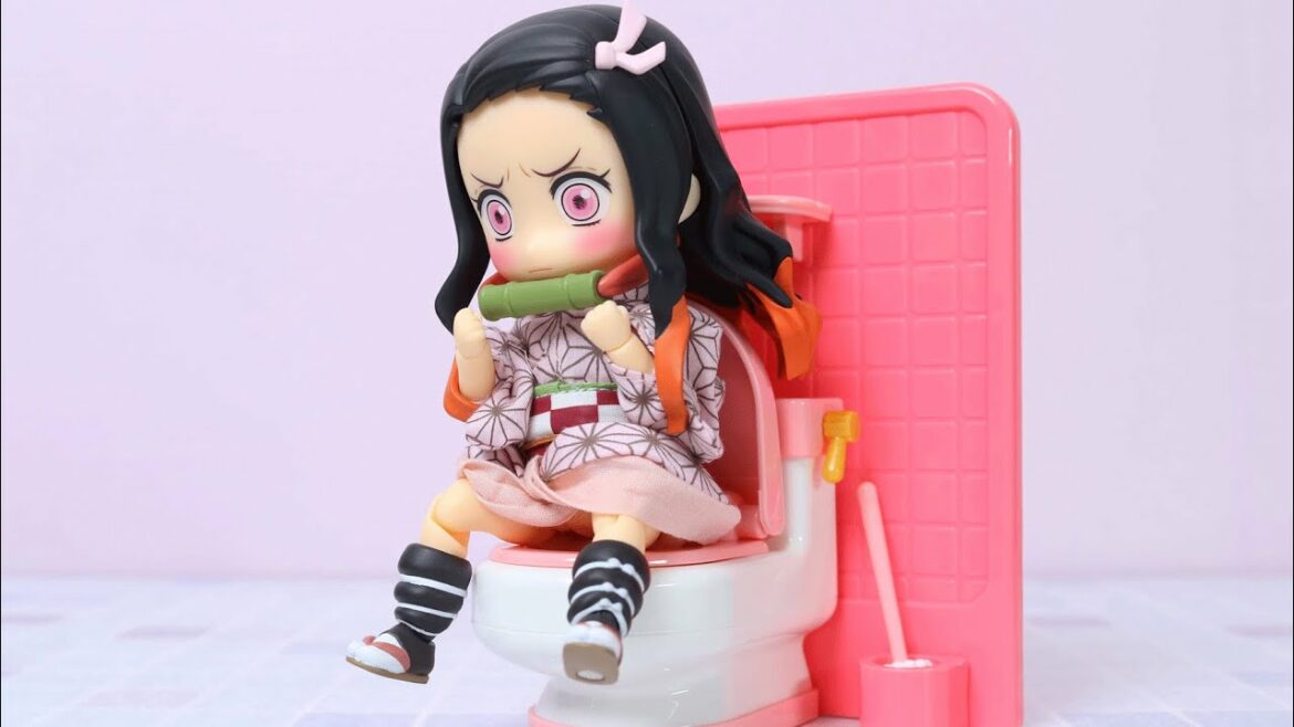 おトイレで頑張る禰豆子ちゃん!!【鬼滅の刃】【コマ撮り】【ねんどろいど】