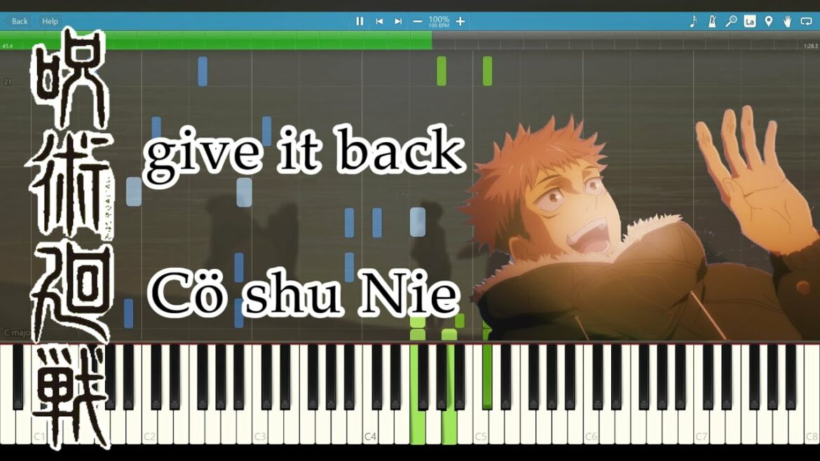 【ピアノ】give it back (Cö shu Nie) 呪術廻戦 ED【Synthesia(シンセシア)】