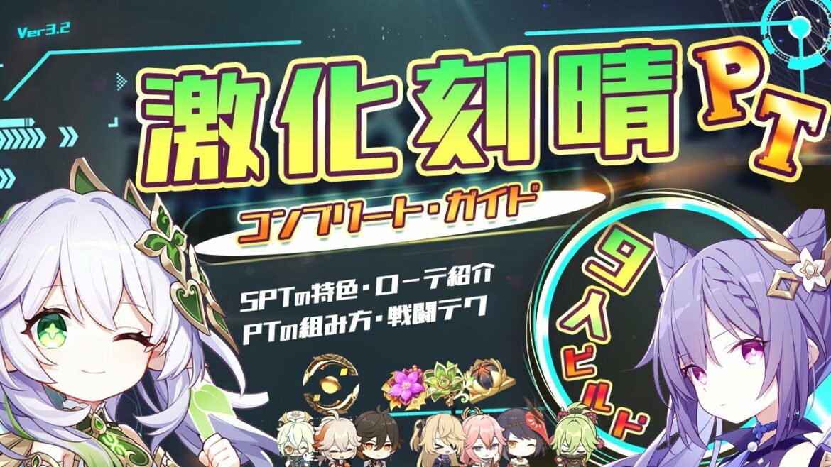 激化刻晴×ナヒーダ ‟1番のオススメ編成”は〇〇だった! 9キャラのビルドも解説!八重フィッシュル/久岐忍/鍾離PT【「激化刻晴5パーティー」コンプリートガイド・聖遺物武器解説付き/原神Ver3.2】