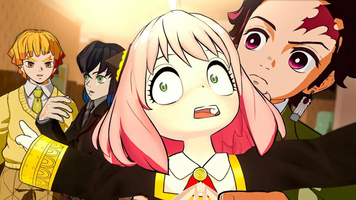 Anya conhece Tanjiro e seu amigos de Demon Slayer no Spy x Family Vr
