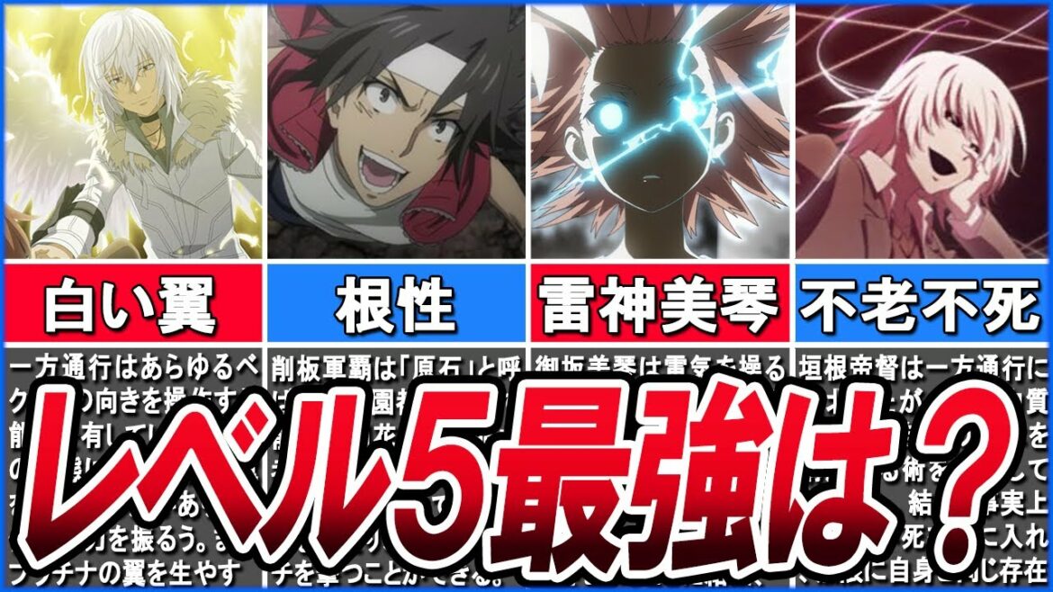 【とある魔術の禁書目録】原作最新刊まで!レベル5最強ランキングを徹底解説!【2022年12月まで】