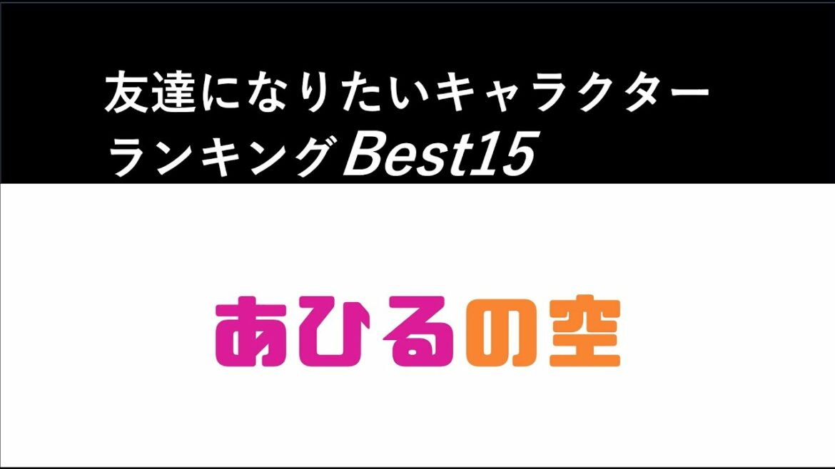 【あひるの空】個人的に友達になりたいキャラランキングBest15