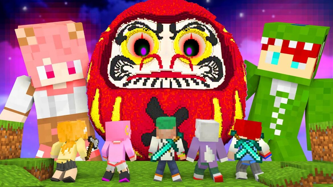 動いたら絶対に死ぬ!?巨大だるまが襲って来る世界でからぴちに助けを求めてみたww💨🍑『カラフルピーチ』【まいくら・マインクラフト】