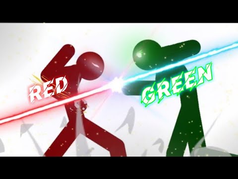 red vs green FULL fight – stickman fight | drawing cartoon 2