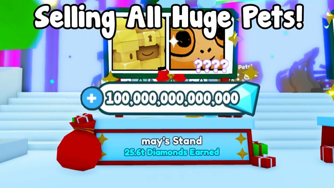 Selling All My Huge Pets For 100 Trillion Diamonds! – Pet Simulator X Roblox
