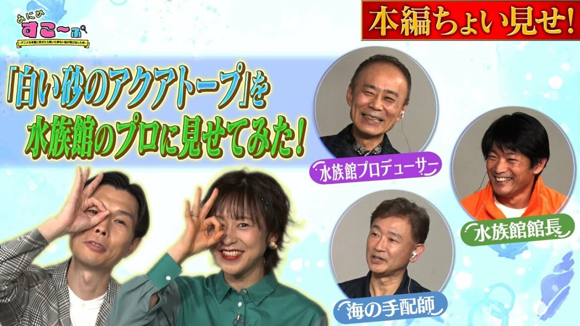 【MC:ハライチ岩井&徳井青空】水族館のプロに『白い砂のアクアトープ』を見せてみた!【期間限定公開】「あにめすこ〜ぷ」#3