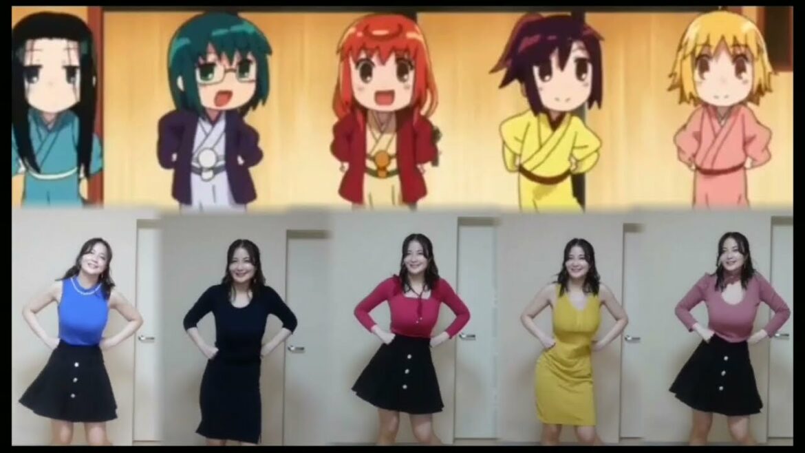 Joshiraku – Nippon Egao Hyakkei , Ending OST , Japanese Girls Dancing #song #japanese