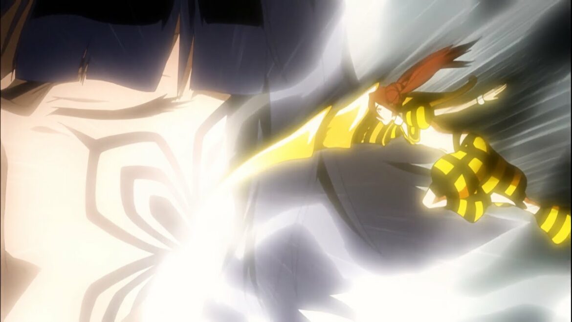 BLEACH「千年血戦篇」 Soifon unleashes Shunpo and cut her Zanpakuto to halves