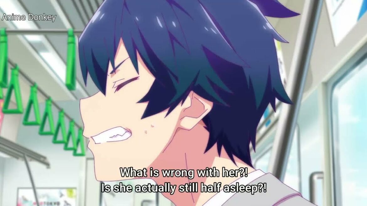 Asahi Accidentally Gropes His Teacher on the Train   I Renai Flops ep 1 funny moment