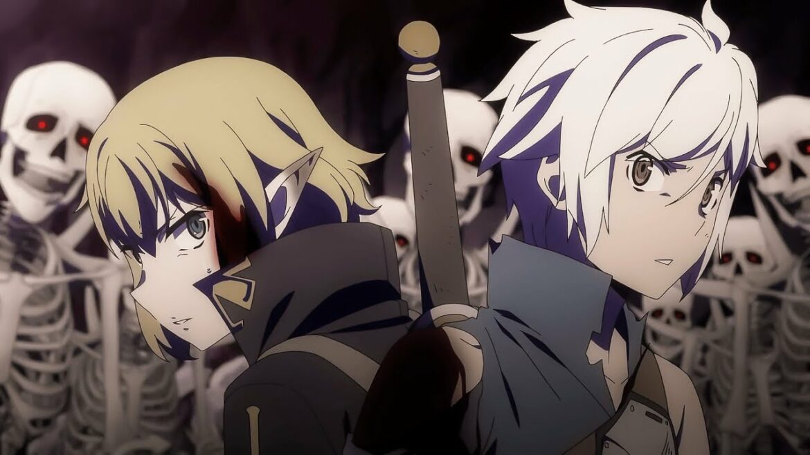ダンジョンに出会いを求めるのは間違っているだろうかII | Bell and Ryuu fight the monsters on the bottom floor with full wounds