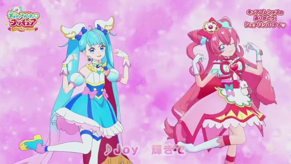 Cure Sky and Cure Precious dance Delicious Party Precure Ending 2 “Kokoro Delicious”