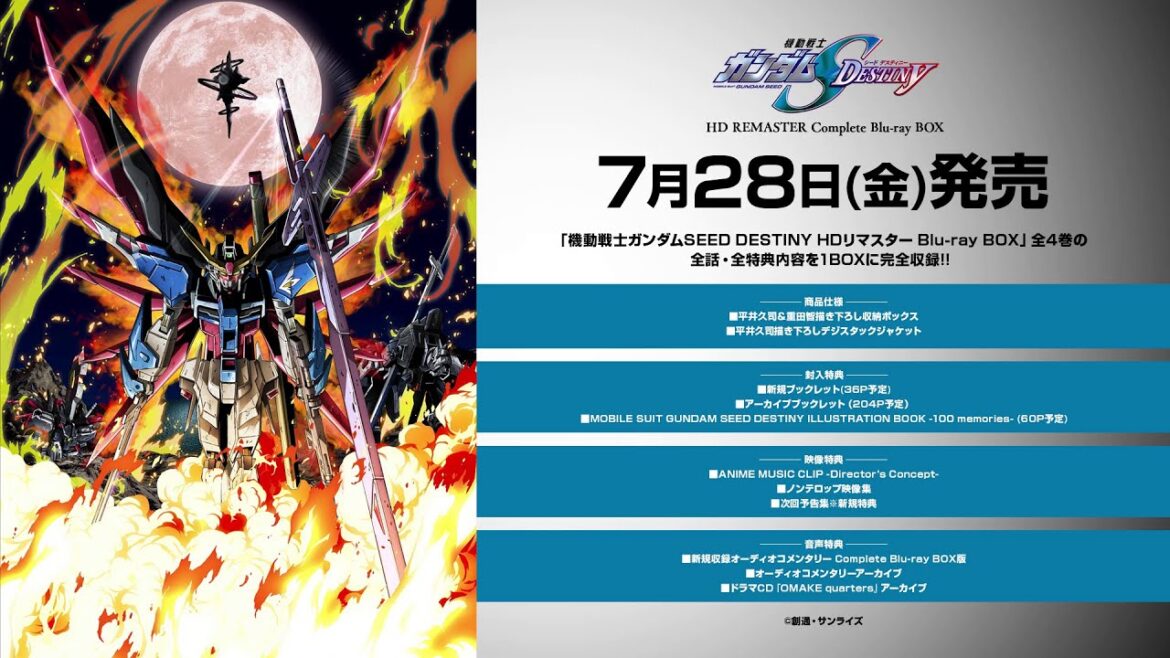 「機動戦士ガンダムSEED DESTINY HDリマスター Complete Blu-ray BOX(特装限定版)」発売告知PV