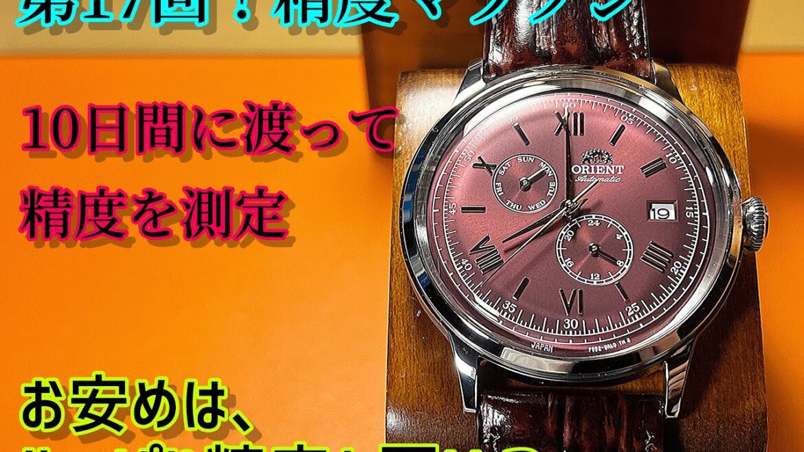 ✅精度マラソン17‼️オリエント,新型バンビーノの精度は❓10日間でじっくり検証しました‼️
