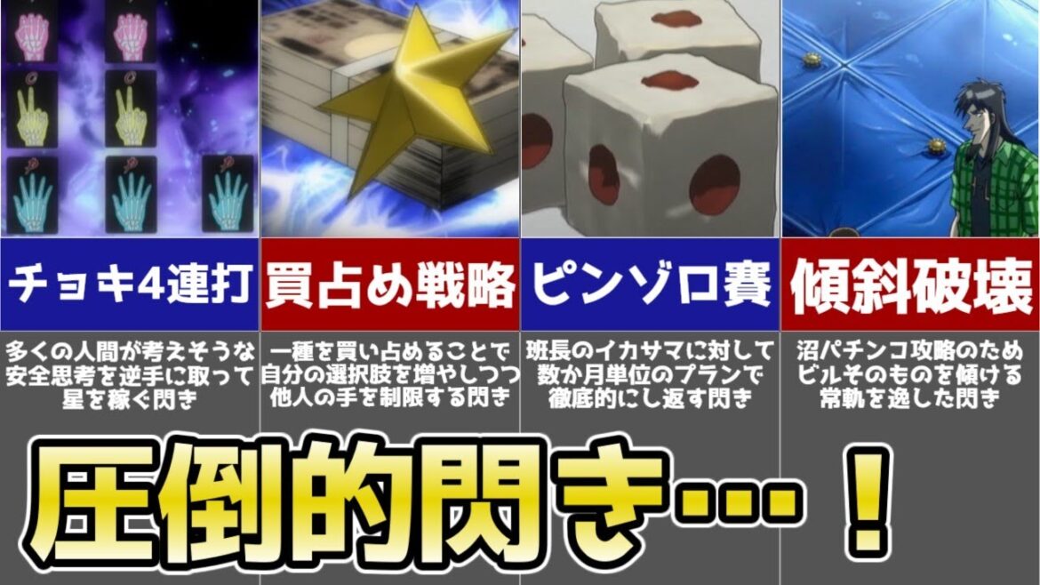 【衝撃】カイジの博才を感じさせる天才的な閃き集【6閃】