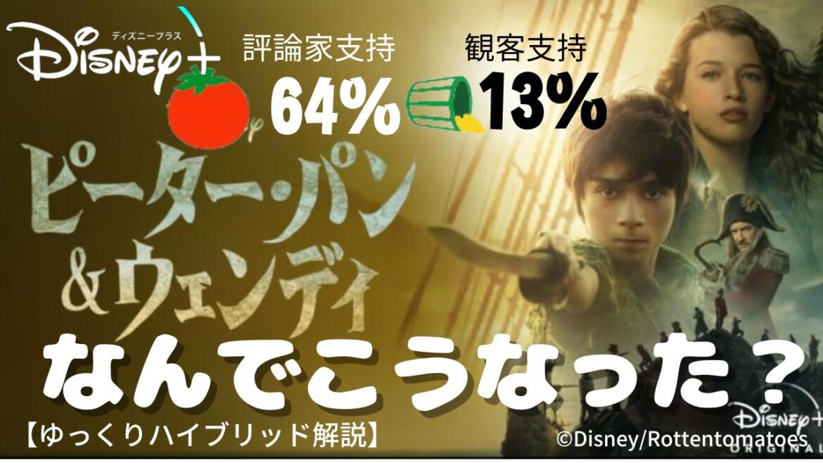 【悲報】なんでこうなった? ピーター・パン&ウェンディのポリコレと大人目線改変の成れの果て(DisneyゆっくりHybrid解説)