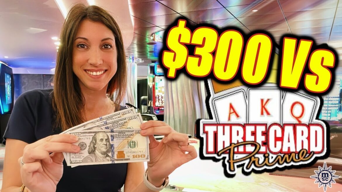 Three Card Poker PRIME BONUS on MSC Seascape 100 REAL Money Gambling   HD 1080p
