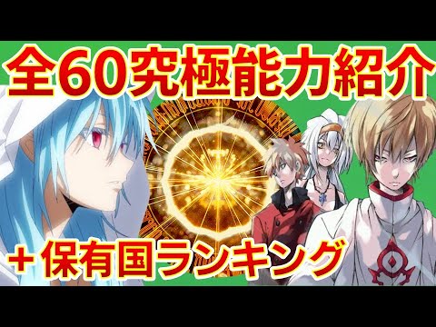【転生したらスライムだった件】全60究極能力紹介+究極能力保有国ランキングTOP8 ネタバレ注意 転スラ That Time I Got Reincarnated as a Slime