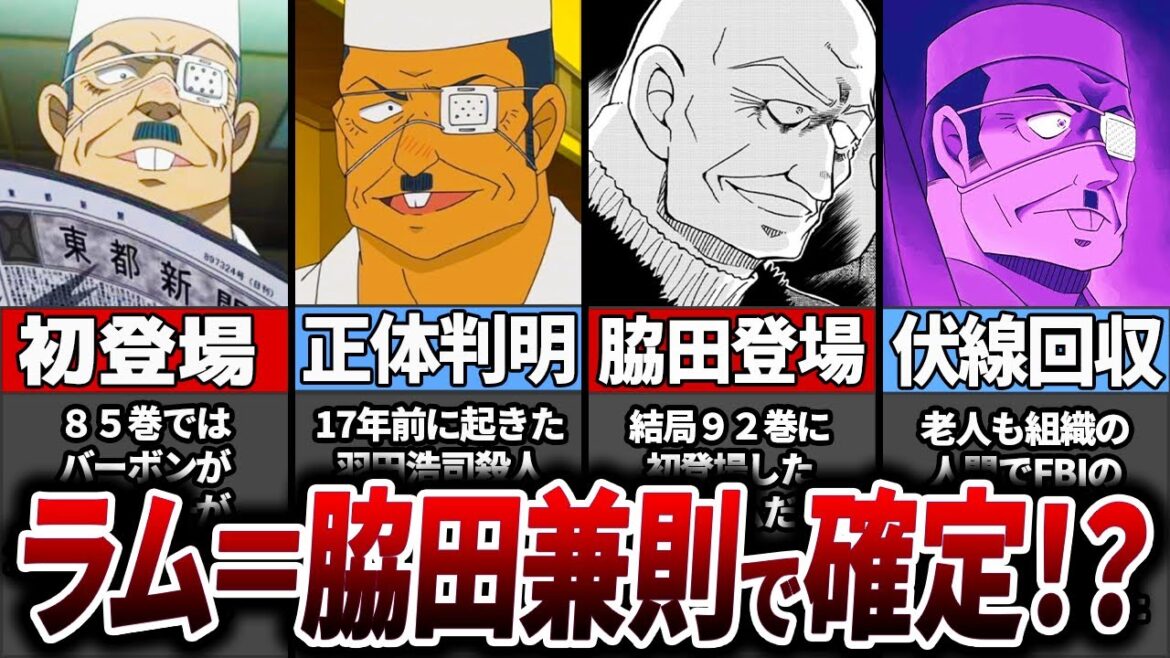 【黒の組織】なぜNo2. ラムの正体が発覚してしまったのか?正体判明までの流れを解説!【名探偵コナン】【ゆっくり解説】