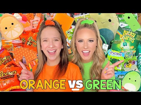 GREEN ๐ฅ๐๐ VS ORANGE ๐ฅ๐๐ TARGET SHOPPING CHALLENGE!