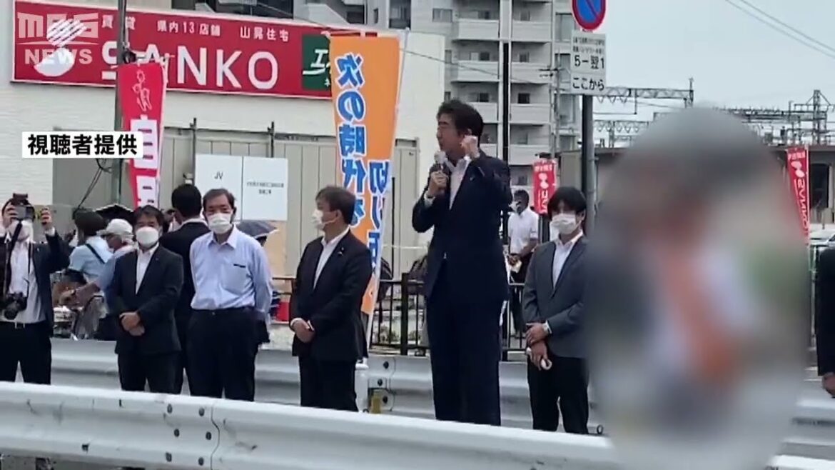 【銃撃の瞬間】1発目の銃弾発射時の様子 安倍元総理が銃撃され死亡(2022年7月8日)