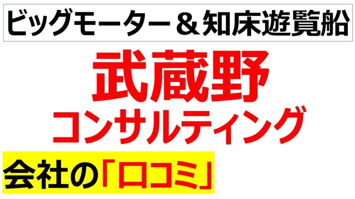 武蔵野コンサルティングの会社の口コミを20個紹介します