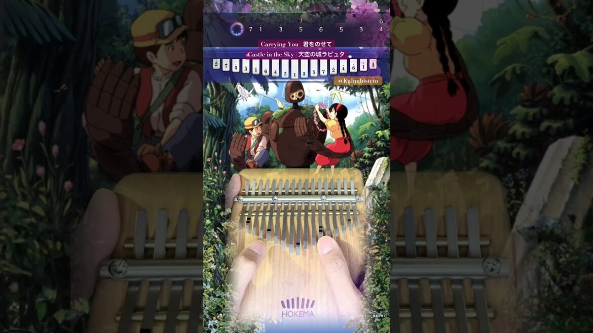 #HowToPlay “Carrying You” (君をのせて) from Castle in the Sky (天空の城ラピュタ) – kalimba tabs & tutorial