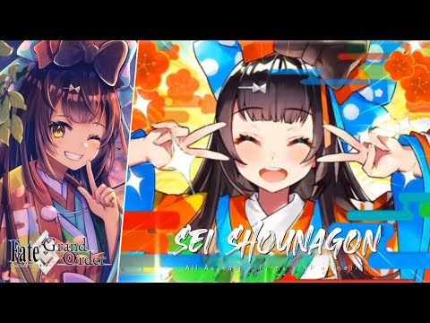 《Fate/Grand Order US》Sei Shounagon (Archer) all Ascension forms & NP animation showcase