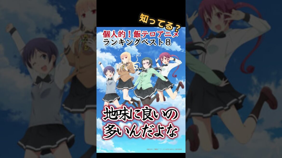 【キッズは知らない】個人的!飯テロアニメランキングベスト8【異論は認める】 #shorts